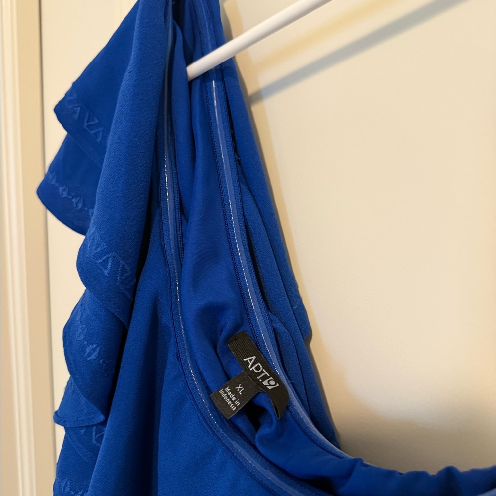 NWOT apt.9 dress one shoulder/ruffle details - Picture 8 of 13